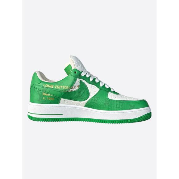 Louis Vuitton Nike Green & White Monogram Air Force 1 - Picture 5 of 8